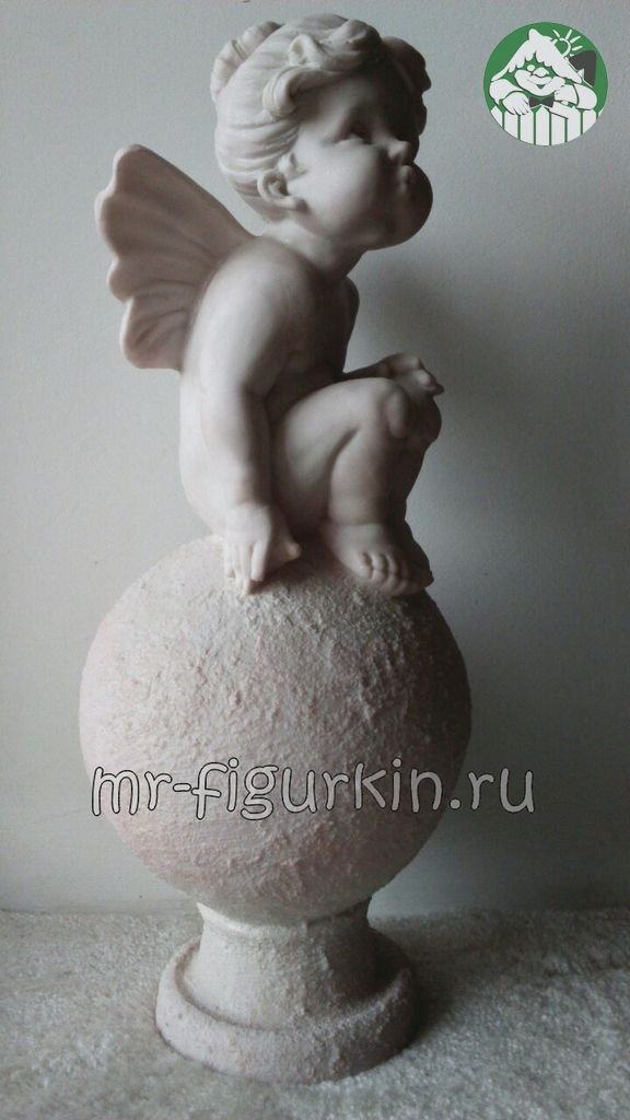 Фигура Ангел на шаре малыш девочка H-37 см