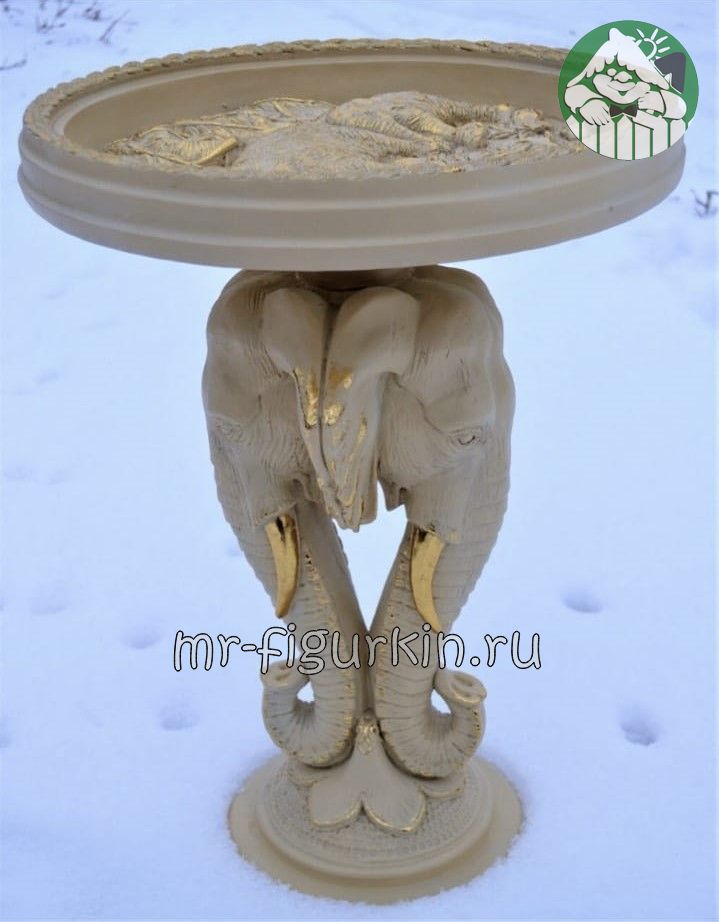 Стол интерьерный "Сафари" 70х47х47 см слоновая кость