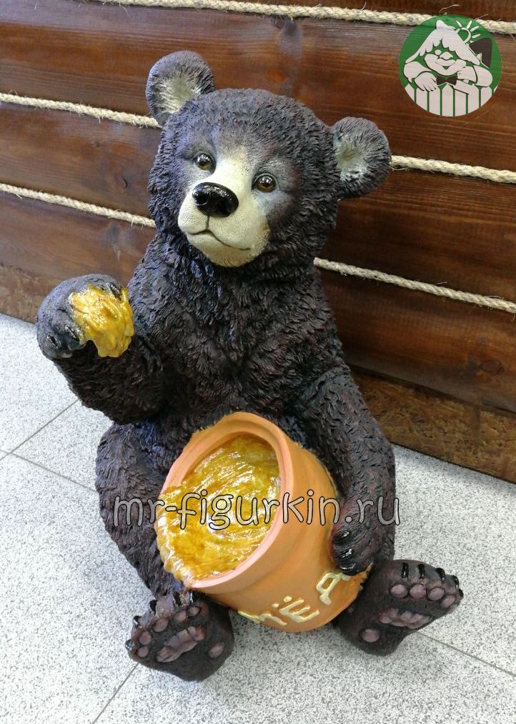Садовая фигура Медведь с медом H-51 см