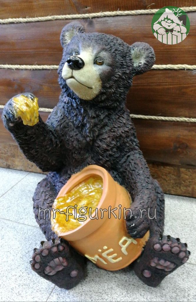 Садовая фигура Медведь с медом H-51 см