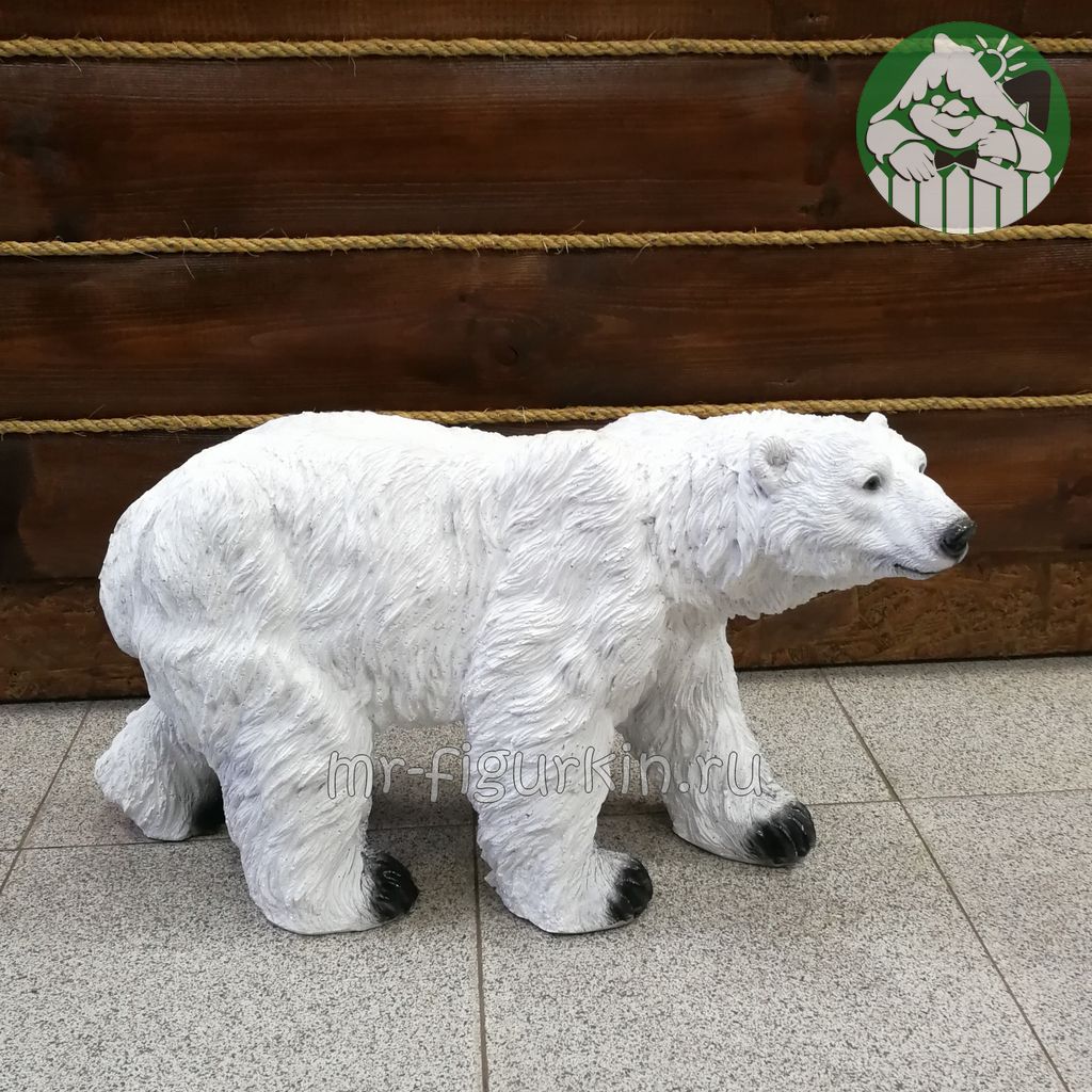 Садовая фигура Медведь белый H-34 см