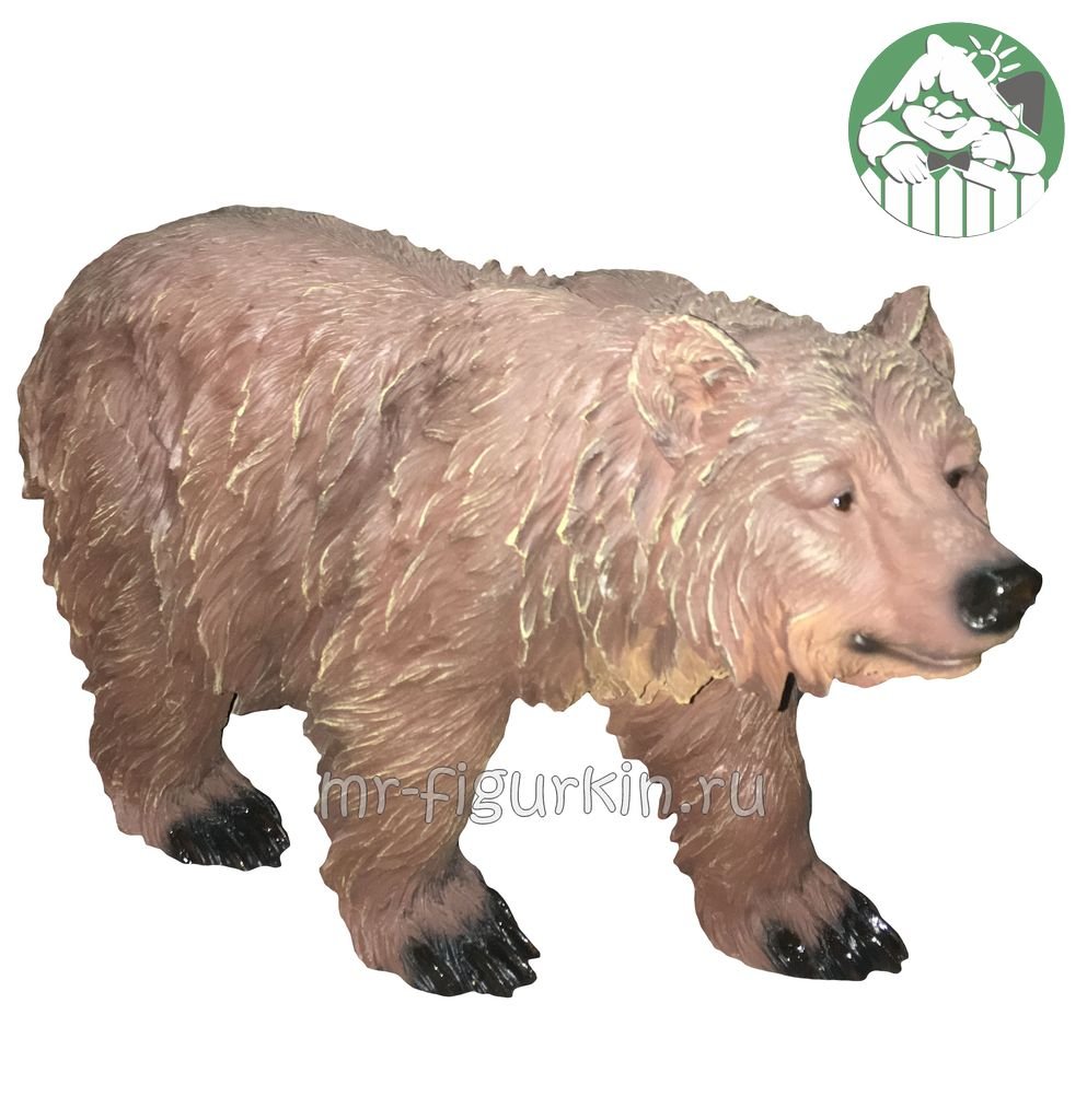 Садовая фигура Медведь бурый Н-34 см, L-57 см
