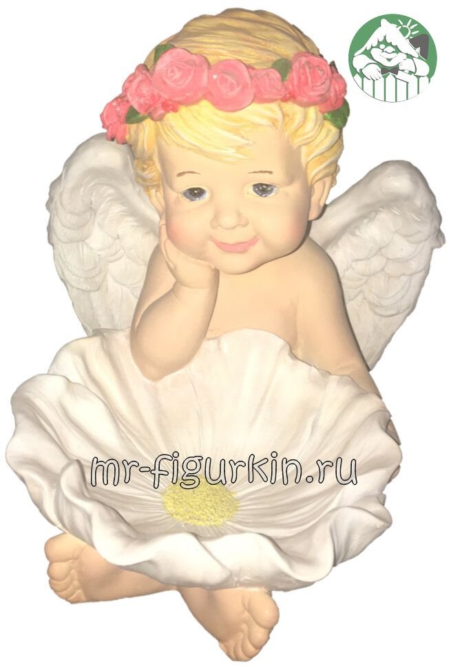 Фигура Ангел конфетница цветной H-26 см