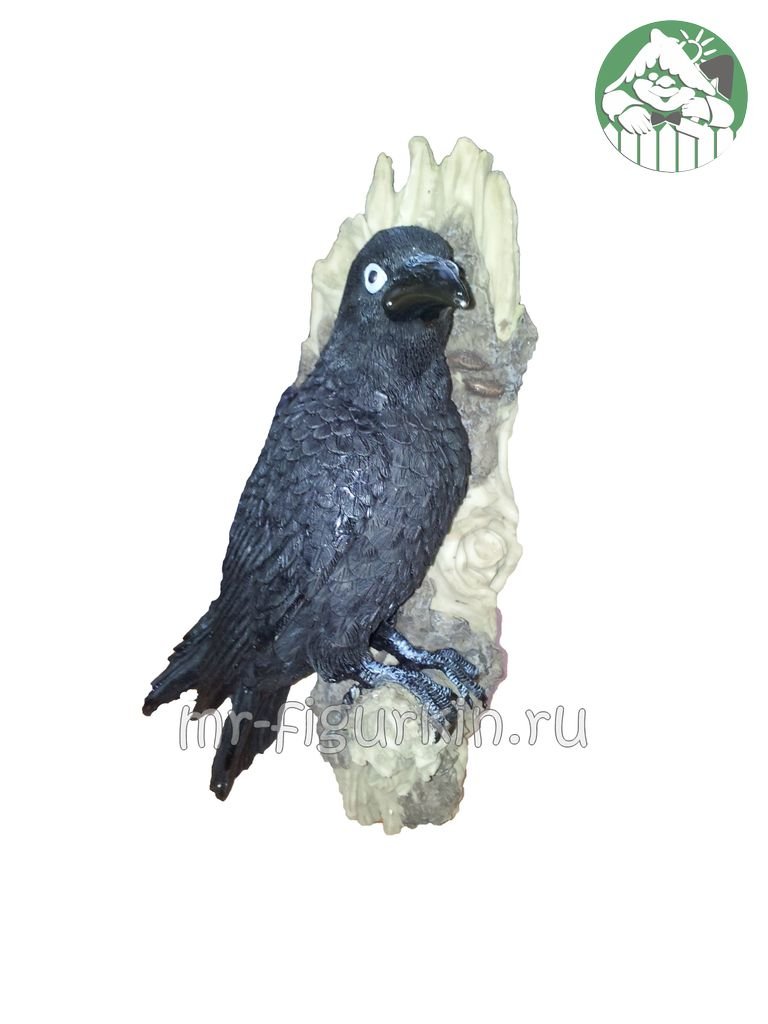 Фигурка садовая Навесная ворона на суку H-30 см